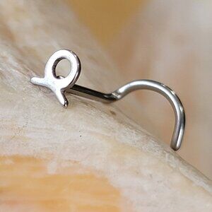 20G Taurus nose screw nostril piercing zodiac jewelry